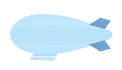 Fototapeta na wymiar Blue air ship. vector illustration