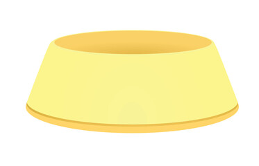Yellow  pet bowl. vector illustration