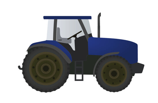 Agricultural farmers tractor. vector illustration