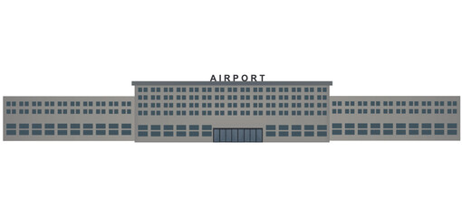 Airport building terminal. vector illustration