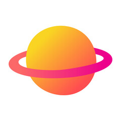 kawaii Saturn icon.