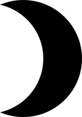 moon design illustration isolated on transparent background 