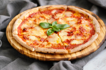Satisfy Your Cravings: Mouthwatering Pizza Slices on Rustic Wood