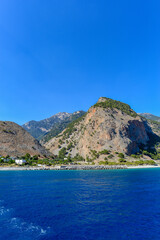 Agia Roumeli, Hafenort an der Südwestküste Kretas am Libyschen Meer