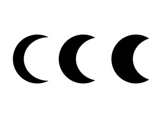 Naklejka premium moon vector design illustration isolated on white background 