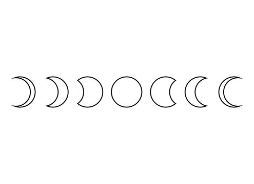 moon vector design illustration isolated on white background 