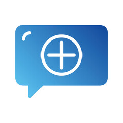 Obraz premium Vector Icons Add Message Solid Gradient Style. Pixel Perfect and Editable Stroke.