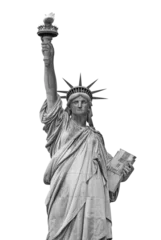 Papier Peint photo Statue de la Liberté Statue of liberty in New York isolated