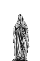 The blessed Virgin Mary statue isolated