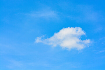 Cloud in the blue sky.