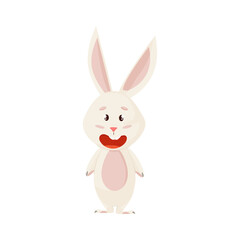 Obraz na płótnie Canvas Bunny Character. Smile Funny, Happy Easter Rabbit.