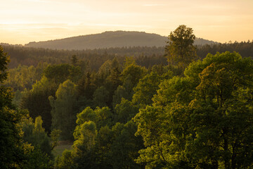 Obraz premium Der Valtenberg im Abendlicht