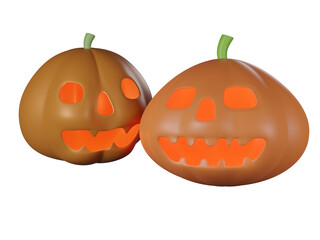 Halloween pumpkin lantern. 3D rendering