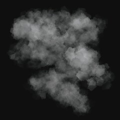 Black smoke abstract on black background