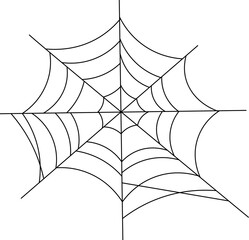 Spider web design illustration isolated on transparent background 