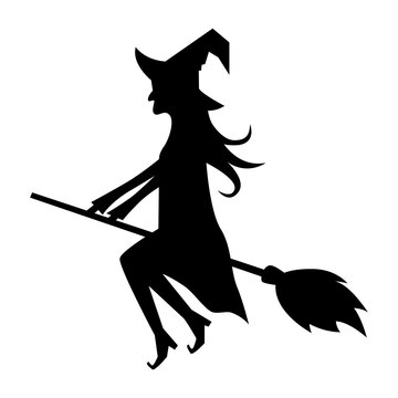 Wicked halloween witch silhouette