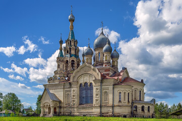 Fototapeta na wymiar Cathedral of Savior, Kukoboy, Russia