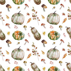 seamless pattern with pumpkins