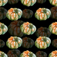 seamless pattern with pumpkins 