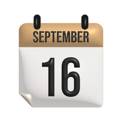 september 3d calendar icon