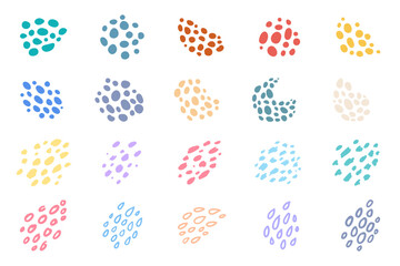hand drawn polka dot circle for decorating greeting cards