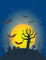 Halloween night party background
