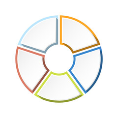 Fototapeta premium Basic Circle infographics design with 5 steps.