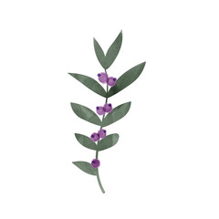 Green leaf watercolor