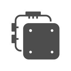 Electric junction box glyph icon