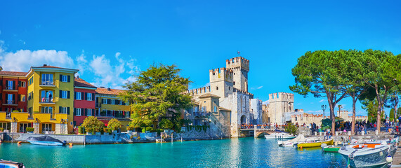 Picturesque marina of Sirmione, Italy