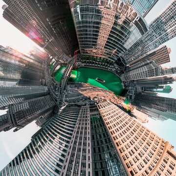 360 Picture Of Chicago On St Patricks Day When They Dye The River In Green