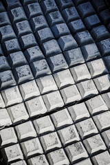 block in black white style with side light