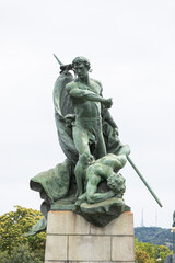 Fototapeta na wymiar old european statue