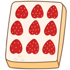 Strawberry French Toast Element Illustration
