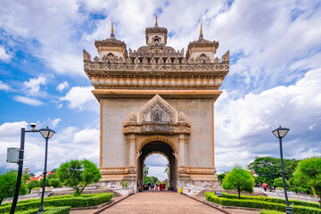 Fototapeta na wymiar Patuxai Victory Monument of Vientiane, Laos