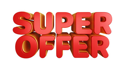 Super Offer 3D Text Rendering