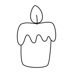 Christmas candle icon.
