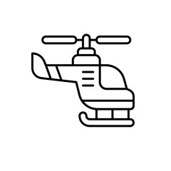Transport related vector icons with outline style