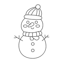 Snow man icon.