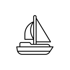 Transport related vector icons with outline style