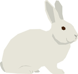 Rabbit animal flat vector design isolated