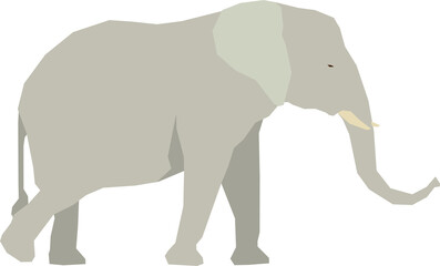 Elephant animal flat vector design isolated