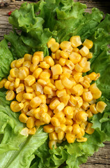 Canned corn, peas, beans