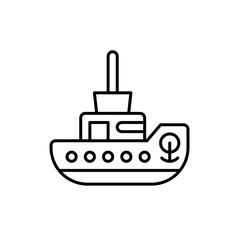 Transport related vector icons with outline style