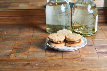 Variation of whole wheat alfajores, traditionally made in Argentina.