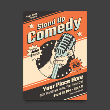 Stand Up Comedy Flyer Template