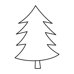 Fototapeta premium Christmas tree icon.