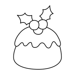 Christmas cake icon.