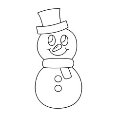 Snow man icon.
