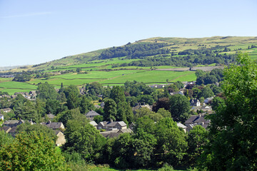 Fototapeta na wymiar Landscape of the valley view, from Kendal Castle.